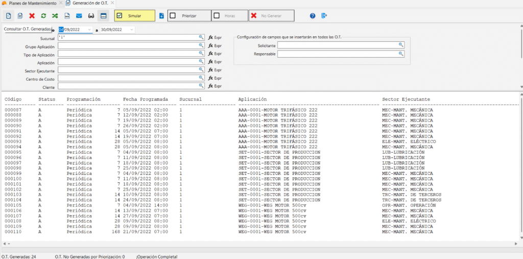 Pantalla de Periódicas del Engeman®